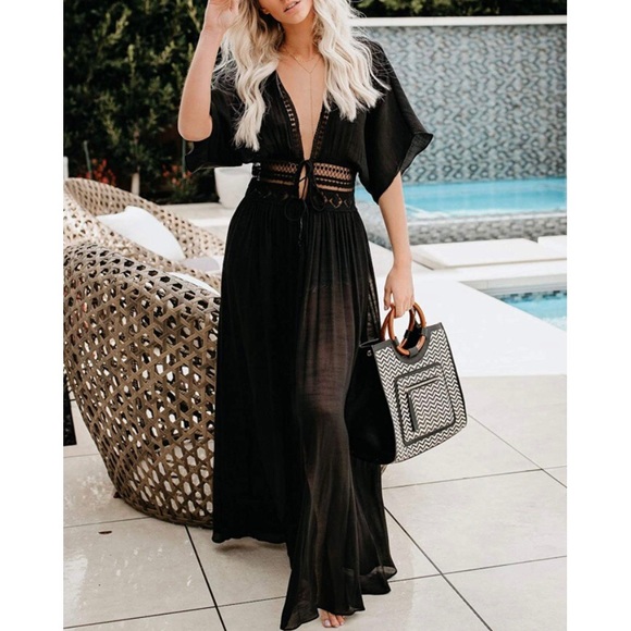 Sexy Open Front Kimono Cardigan - Picture 2 of 7